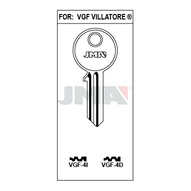 Llave en bruto JMA VGF-4I – vista agrupada