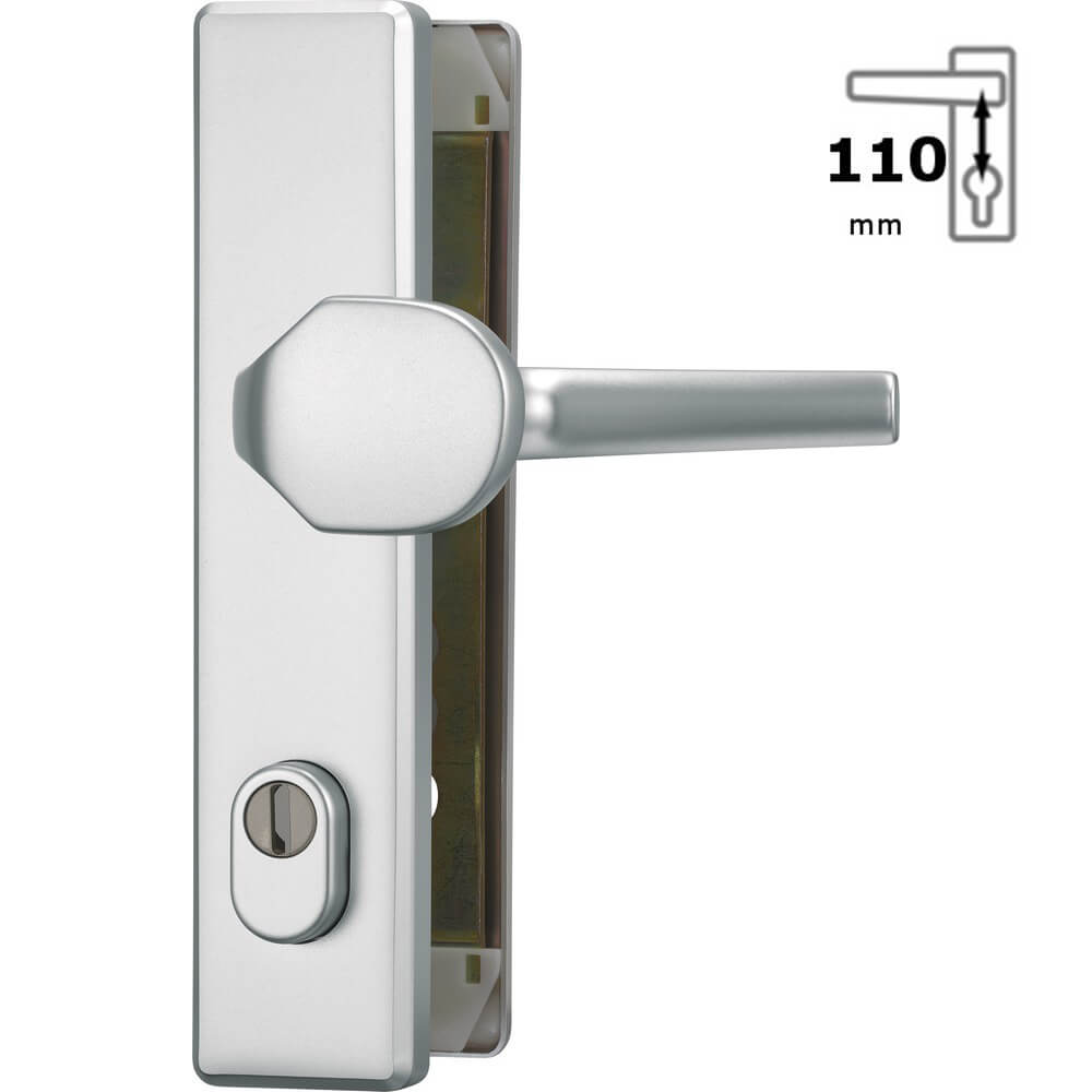 Abus Herraje de seguridad SKG*** con protección antitaladro - Pomo-Manilla - Distancia entre ejes 110 mm