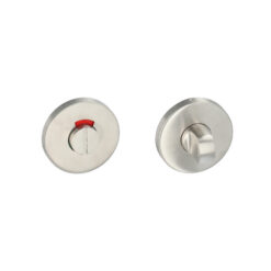 Roseta de condena Wigo para puertas de baño y aseo, redonda - Inox