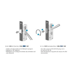Wilka 1438 | Cerradura para puertas estrechas | Frente de renovación inox 280 mm