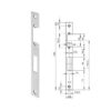 Wilka 9319 | Cerradero plano inox F24 | Para abrepuertas eléctricos