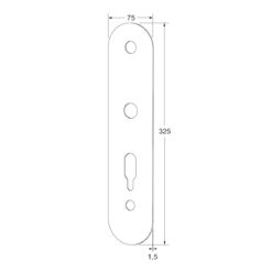 Maasland | Set de placas base de acero inoxidable para Flexess Aero | 2 unidades