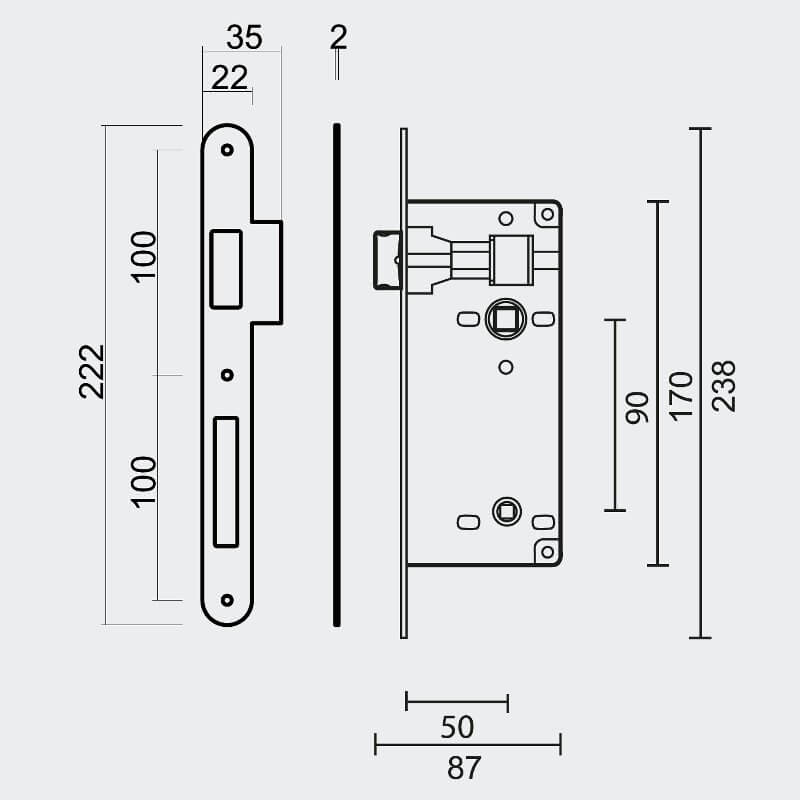 Plano técnico AGB - versión para WC