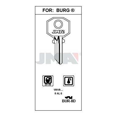 Llave en bruto JMA BUR-8D – vista agrupada