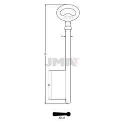 Llave en bruto JMA AD-24