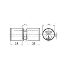 Bombin redondo BKS detect3000 tipo 3177 - Dibujo técnico