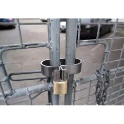 Abus GateSec 131 140 portacandado 76824 en valla de obra
