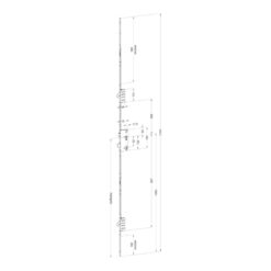 Winkhaus 2092931 M2 cerradura multipunto gancho superior a 308 - Dibujo tecnico