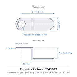 Euro-Locks leva 6243642 - Dibujo técnico
