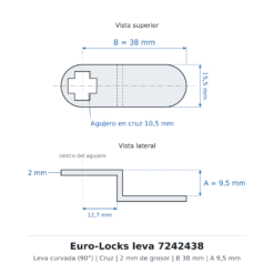 Euro-Locks leva 7242438 - Dibujo técnico