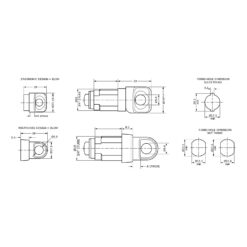 Euro-Locks Ello cerradura para candado - Dibujo técnico